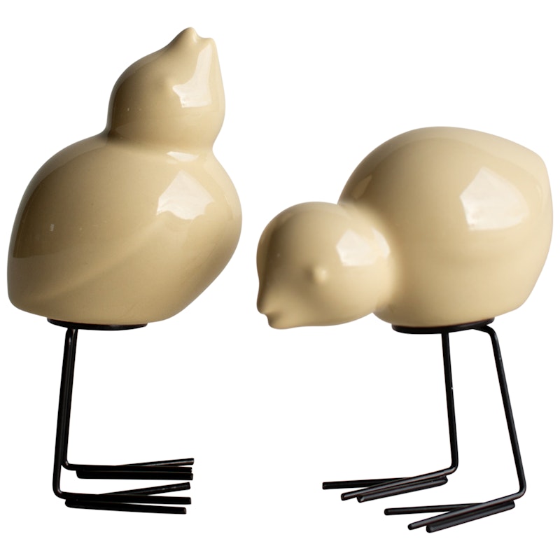 Swedish Bird Dekoration 2-er Set, Gelb