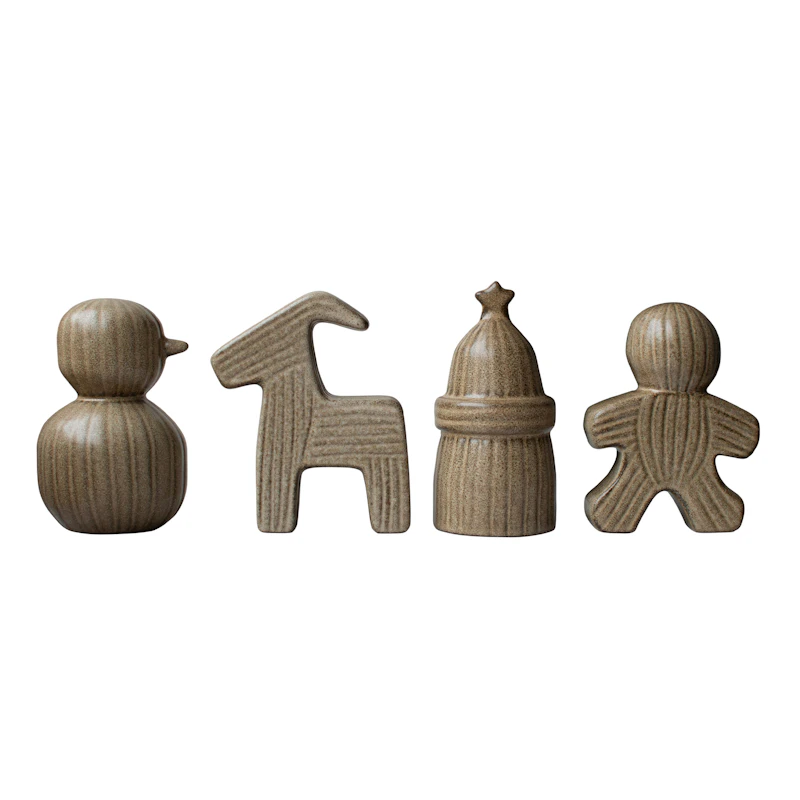 Weihnachtsszug 4-er Set, Beige