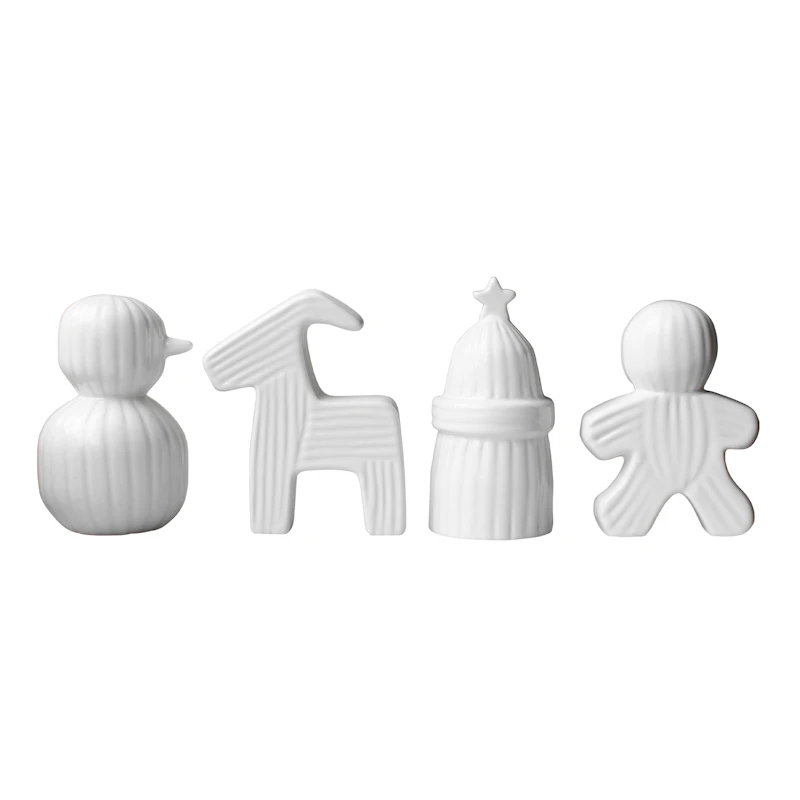 Weihnachtsszug 4-er Set, Shiny White