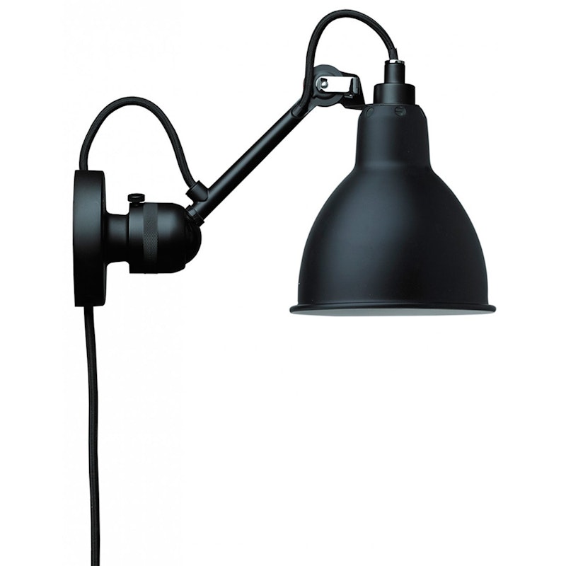 La Lampe Gras N°304 Wandleuchte mit Kordel, Schwarz