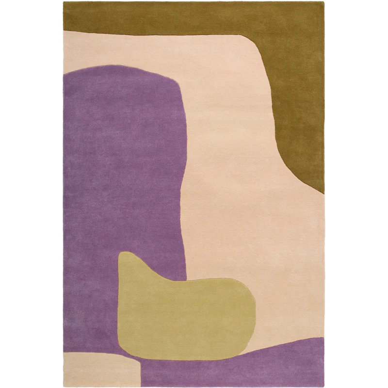 Abstract Wollteppich 180x270 cm, Natur