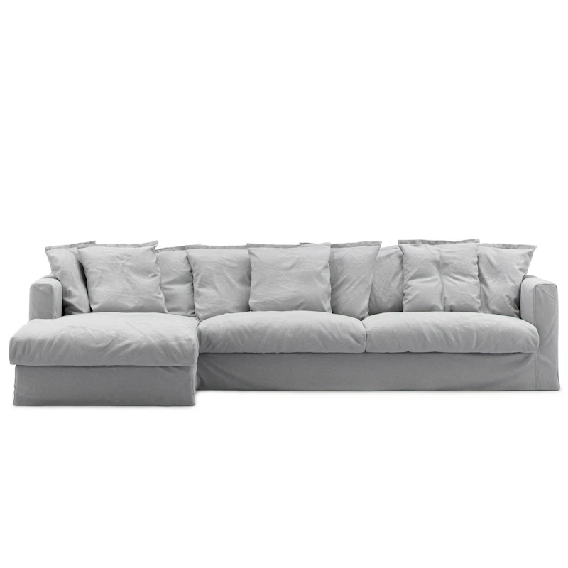 Bezug Für Le Grand Air 3-Sitzer-Sofa Baumwolle Divan Links, Hellgrau