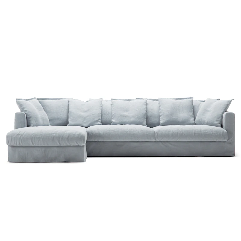 Bezug Für Le Grand Air 3-Sitzer-Sofa Leinen, Nordic Sky