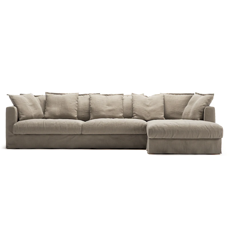 Bezug Für Le Grand Air 3-Sitzer-Sofa Leinen Liege Rechts, Savage Linen