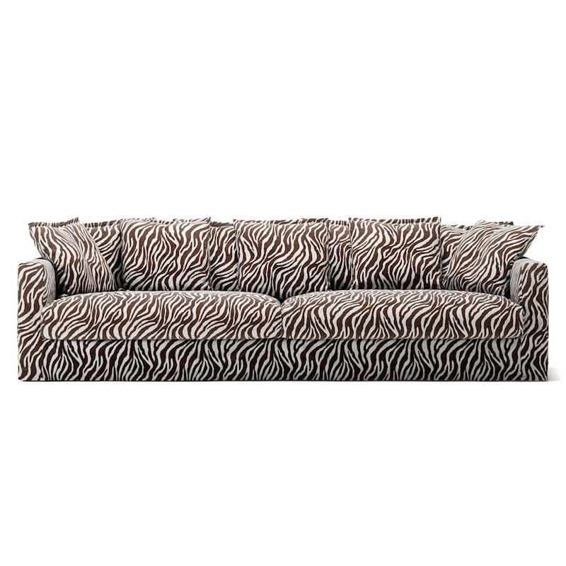 Bezug Für Le Grand Air 4-Sitzer-Sofa Leinen, Zebra