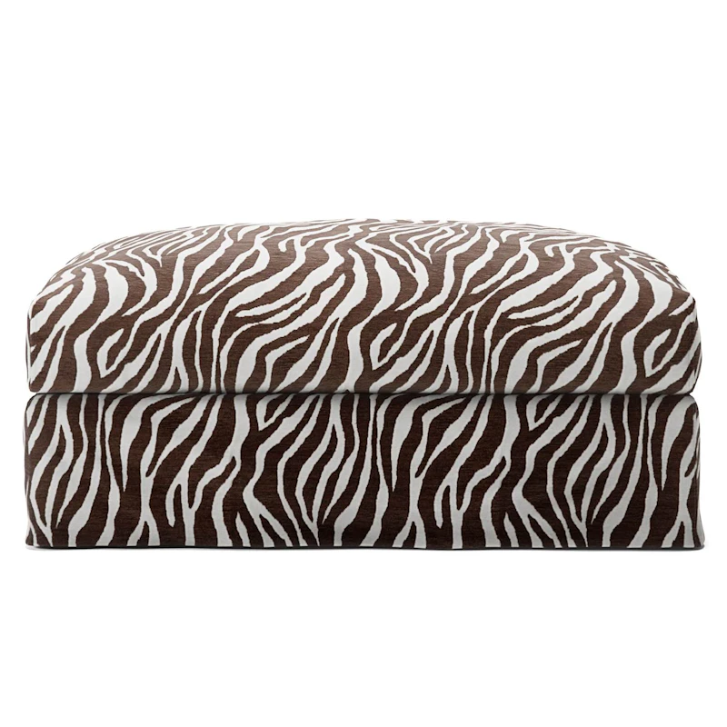Bezug Für Le Grand Air Fußhocker Chenille, Zebra