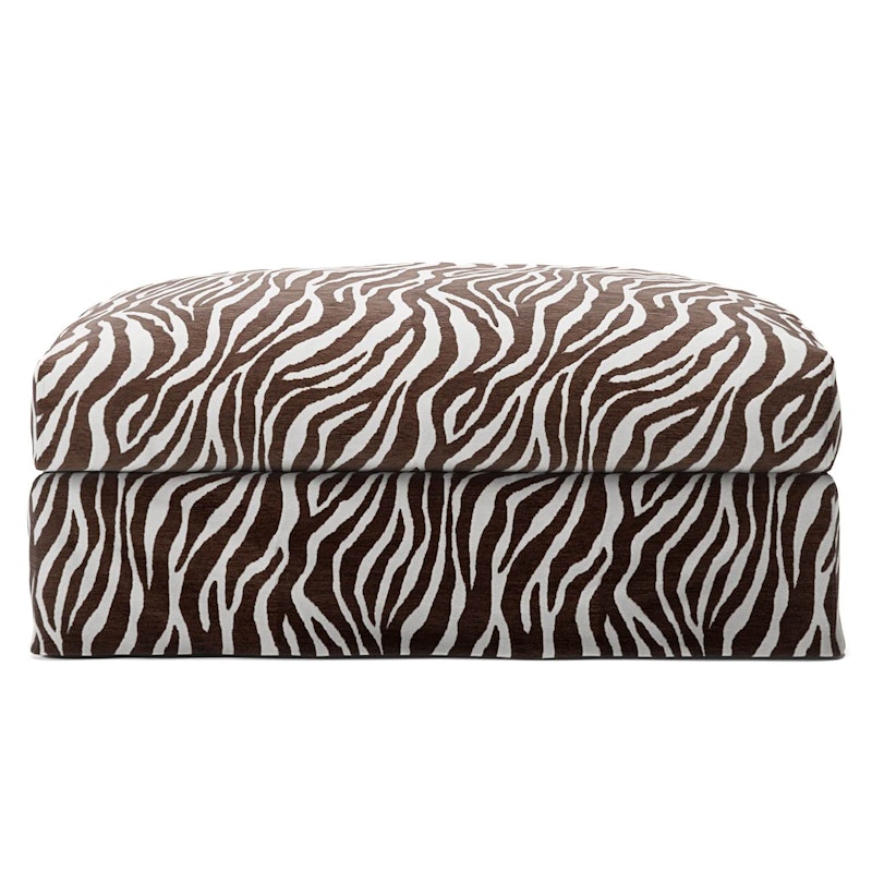 Bezug Für Le Grand Air Fußhocker Leinen, Zebra