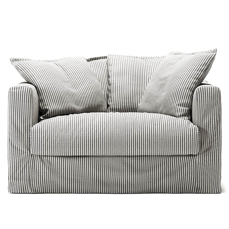 Bezug Für Le Grand Air Liebessitz Leinen, Ash Stripe