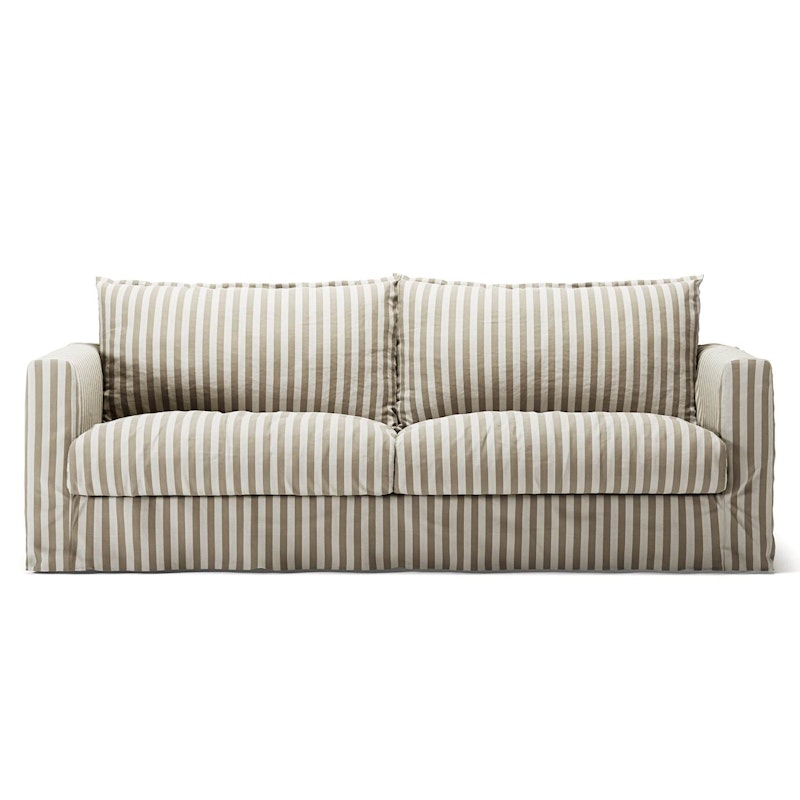 Bezug Für Le Grand Air Nou 3-Sitzer-Sofa Leinen, Gentle Ribbon