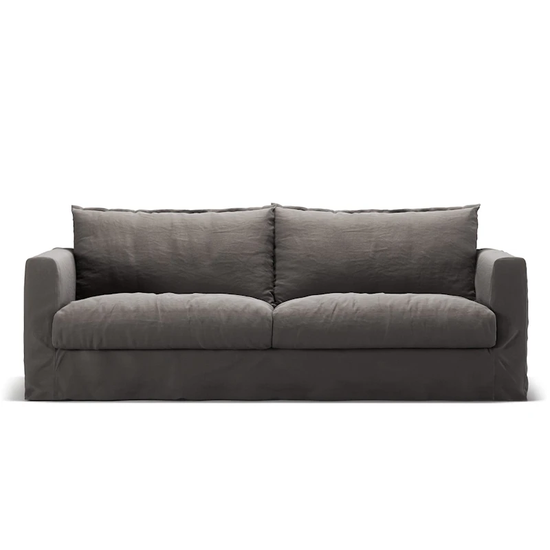 Bezug Für Le Grand Air Nou 3-Sitzer-Sofa Leinen, Smokey Granite
