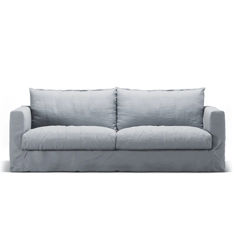 Bezug Für Le Grand Air Nou 3-Sitzer-Sofa Leinen, Nordic Sky