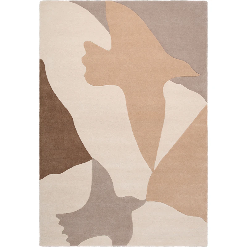 Bird Wollteppich 300x400 cm, Beige