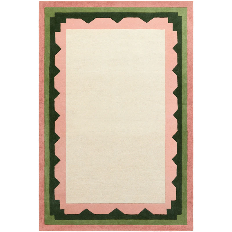 Border Wool Rug, 250x350 cm