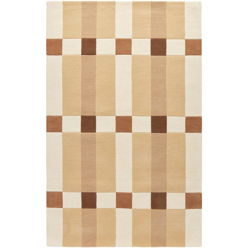 Checks Wollteppich Beige, 180x270 cm