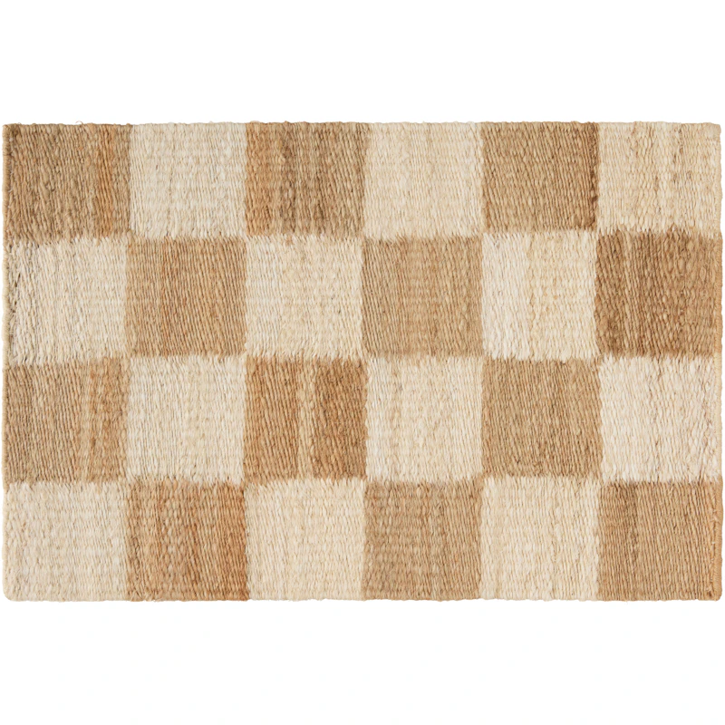 Chess Türmatte 60x90 cm, Natural Jute / Altweiß