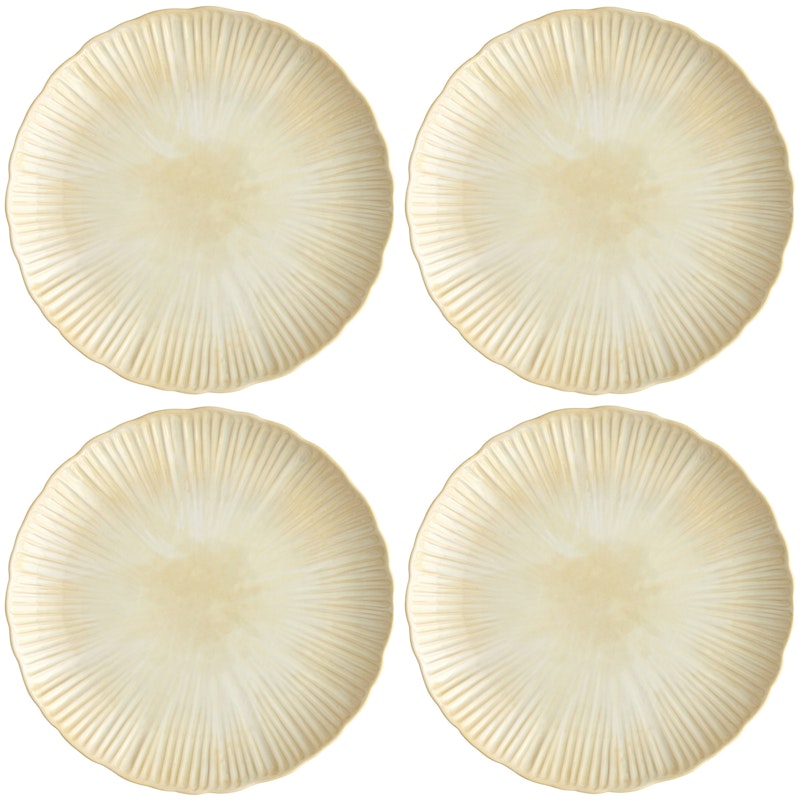 Daisy Teller 4-er Set Cremefarben, 29 cm