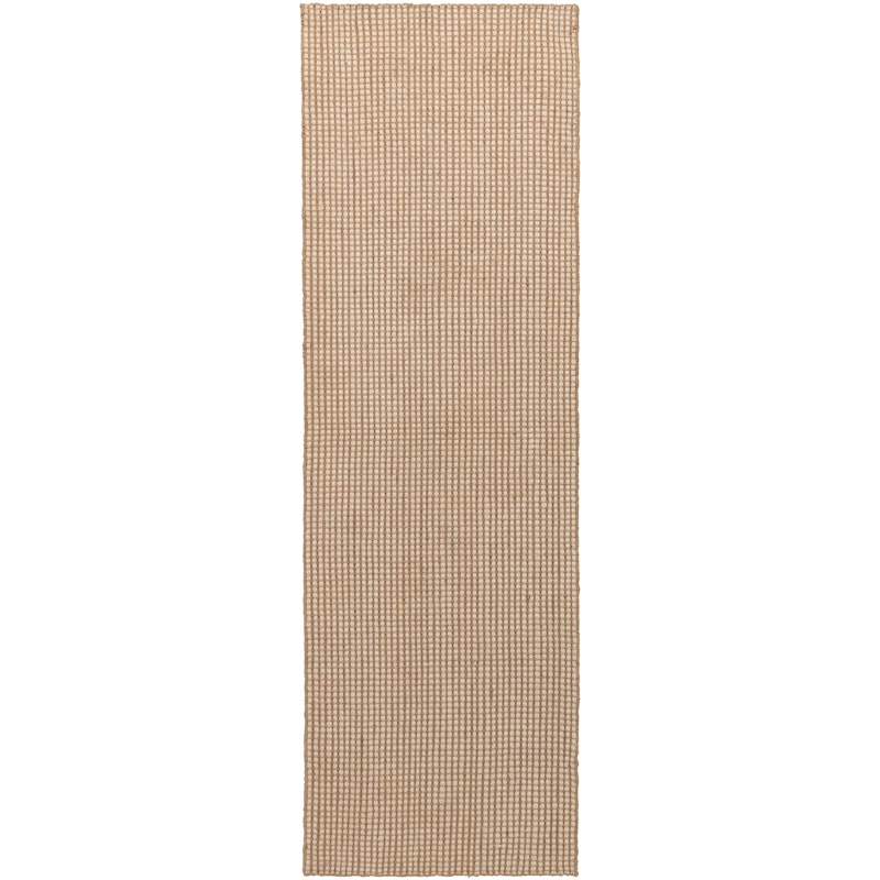 Dotted Wollteppich Natur, 75x250 cm