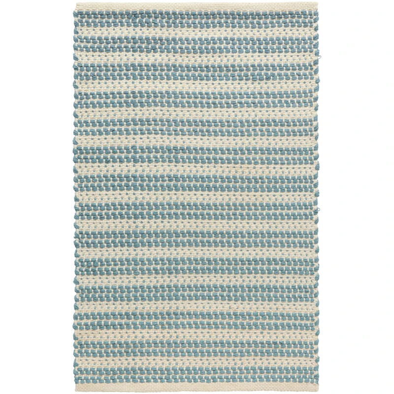 Dune Teppich Recyceltes PET 60x90 cm, Dusty Blue / Off-white