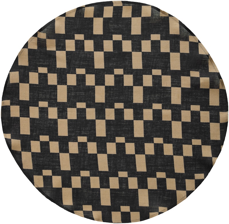 Eira Weihnachtsbaumteppich 125 cm, Beige / Schwarz