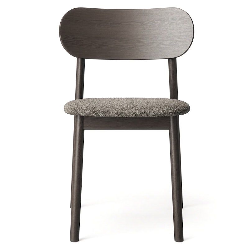 Elephant Stuhl, Dunkel Eiche / Braun Bouclé-Stoff