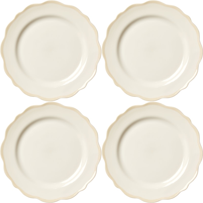 Fleur Beilagenteller 21 cm 4-er Set, Sand