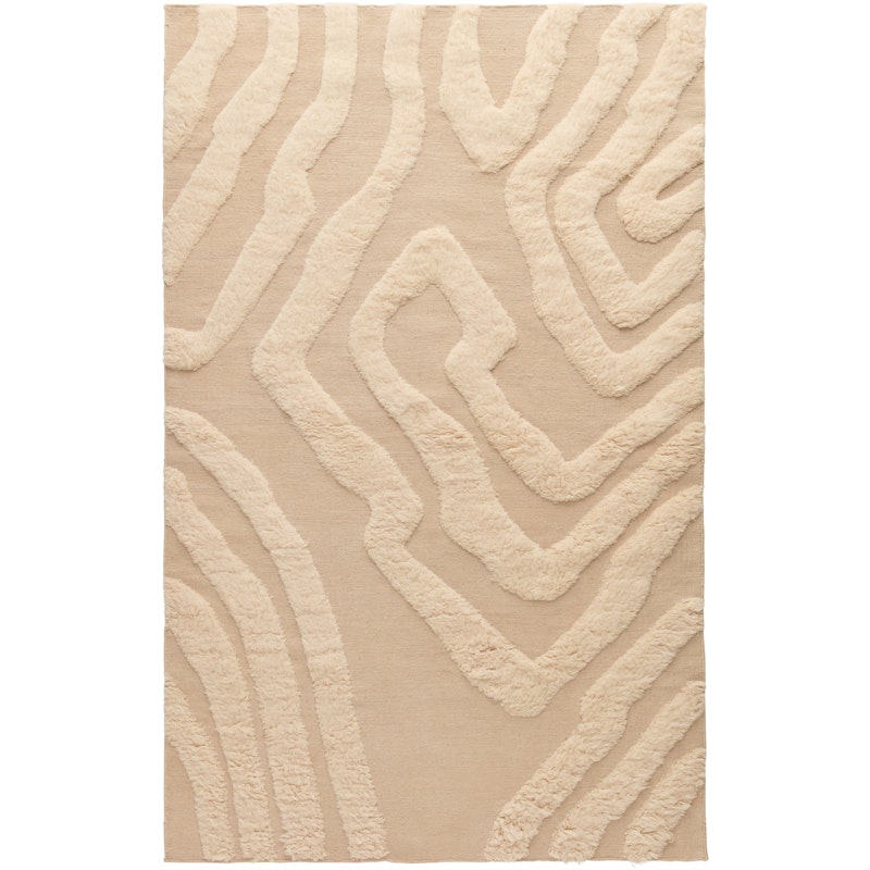 Flow Wollteppich 250x350 cm, Beige