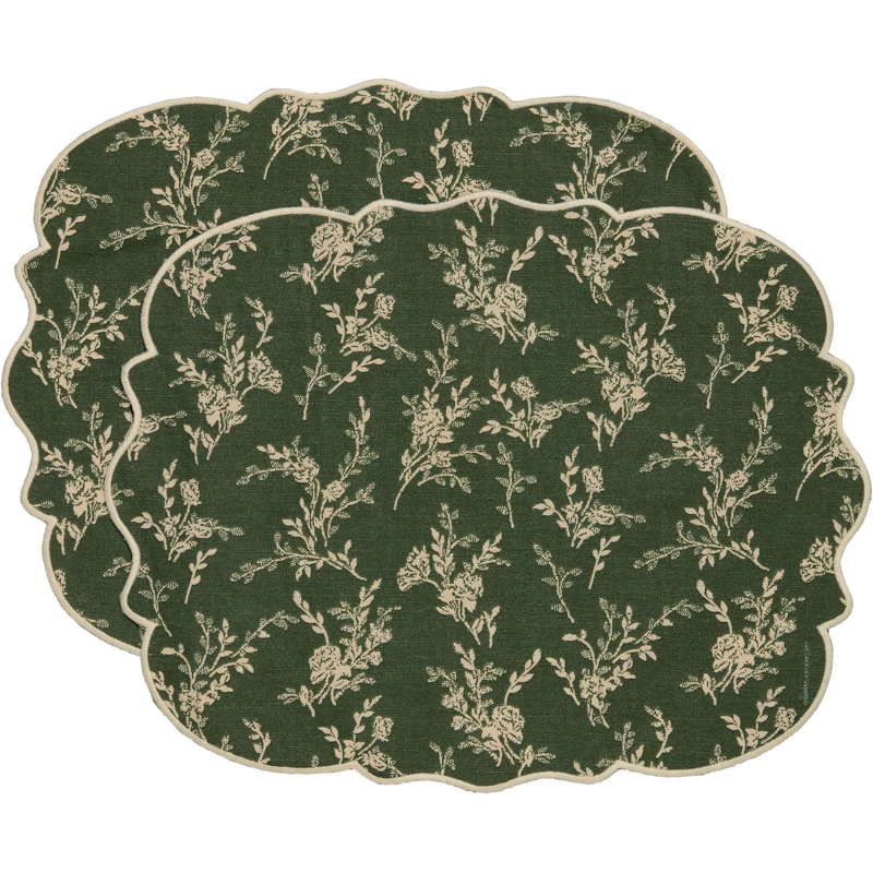 Gia Tischset Blume 35x45 cm 2-er Set, Grün