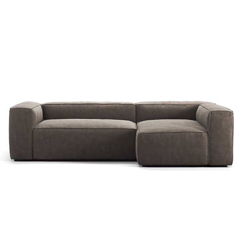 Grand 3-Sitzer-Sofa Liege Rechts, Mole Brown