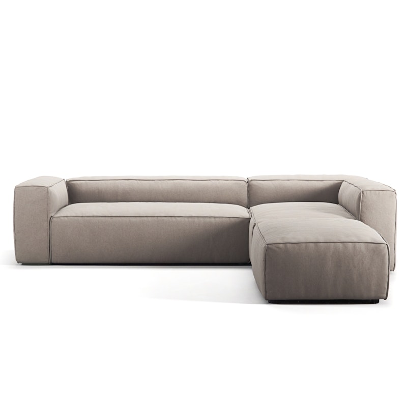 Grand 4-Sitzer-Sofa Liege Rechts offenes endstück, Sandshell Beige