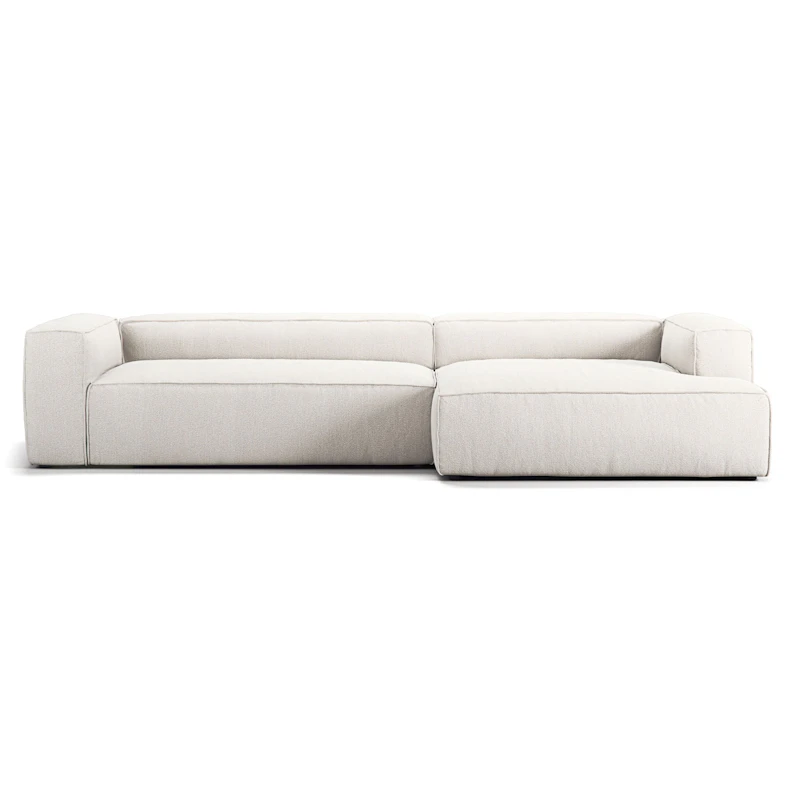 Grand 4-Sitzer-Sofa sonnenliege Rechts, Steam White