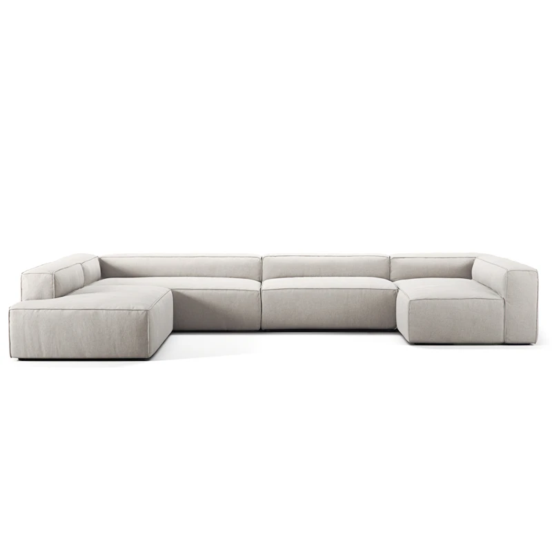 Grand 5-Sitzer-Sofa liege Links, Moon White
