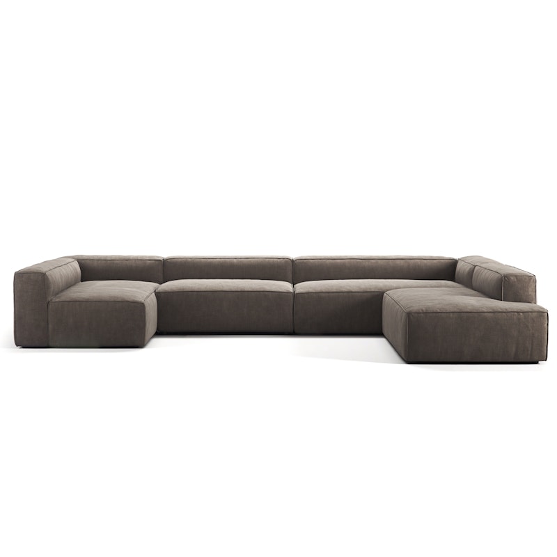 Grand 5-Sitzer-Sofa liege Rechts, Mole Brown