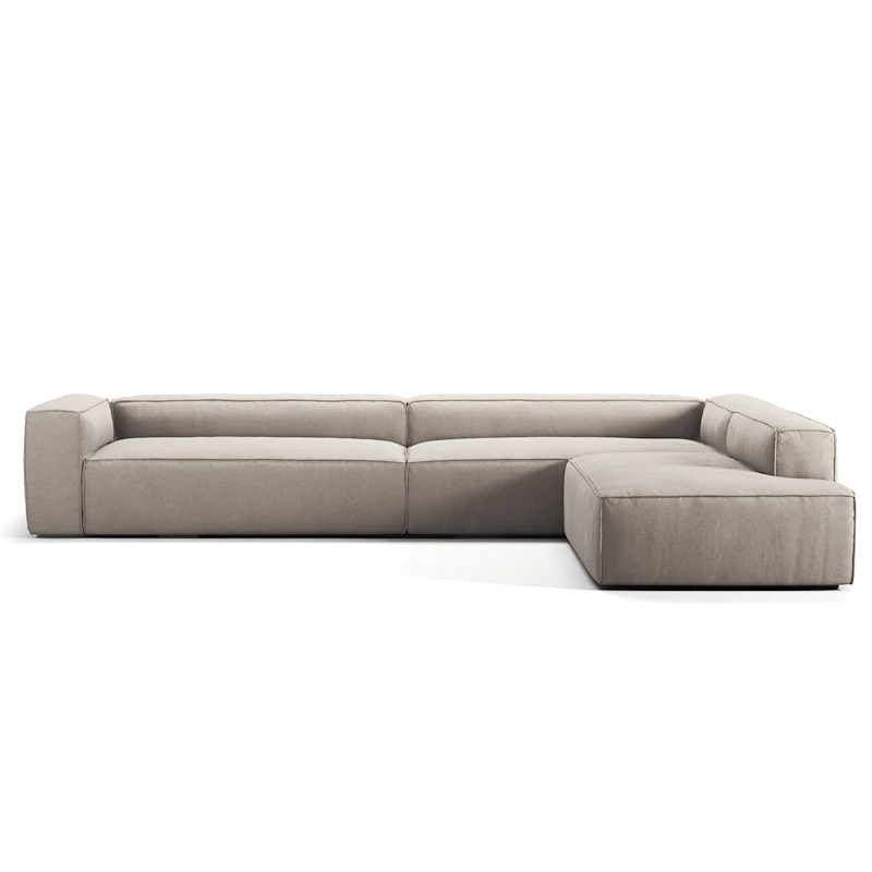 Grand Ecksofa 5-Sitzer offener abschluss Rechts, Sandshell Beige