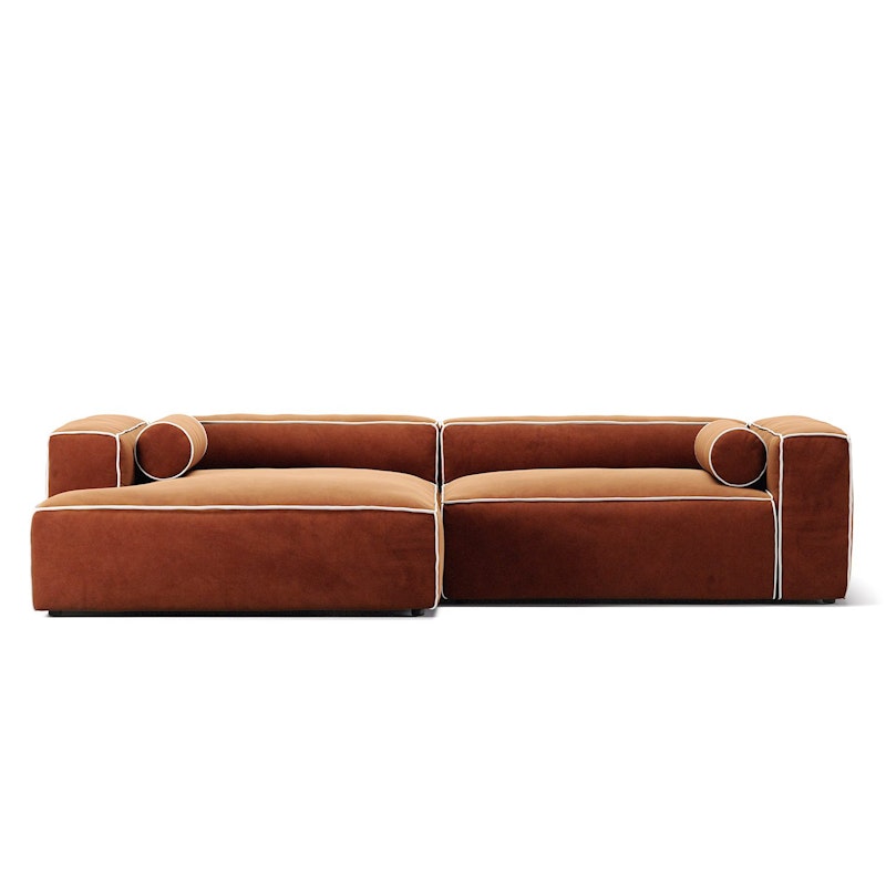 Grand Hu 3-Sitzer-Sofa Sonnenliege Links, Copper Glow / Moon White