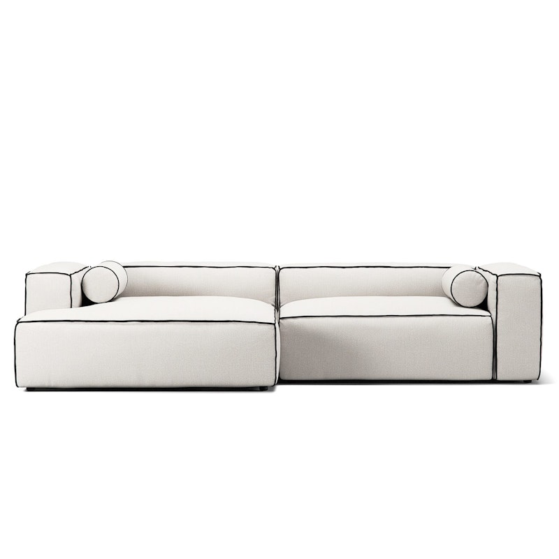 Grand Hue 3-Sitzer-Sofa Sonnenliege Links, Steam White / Mine Graphite