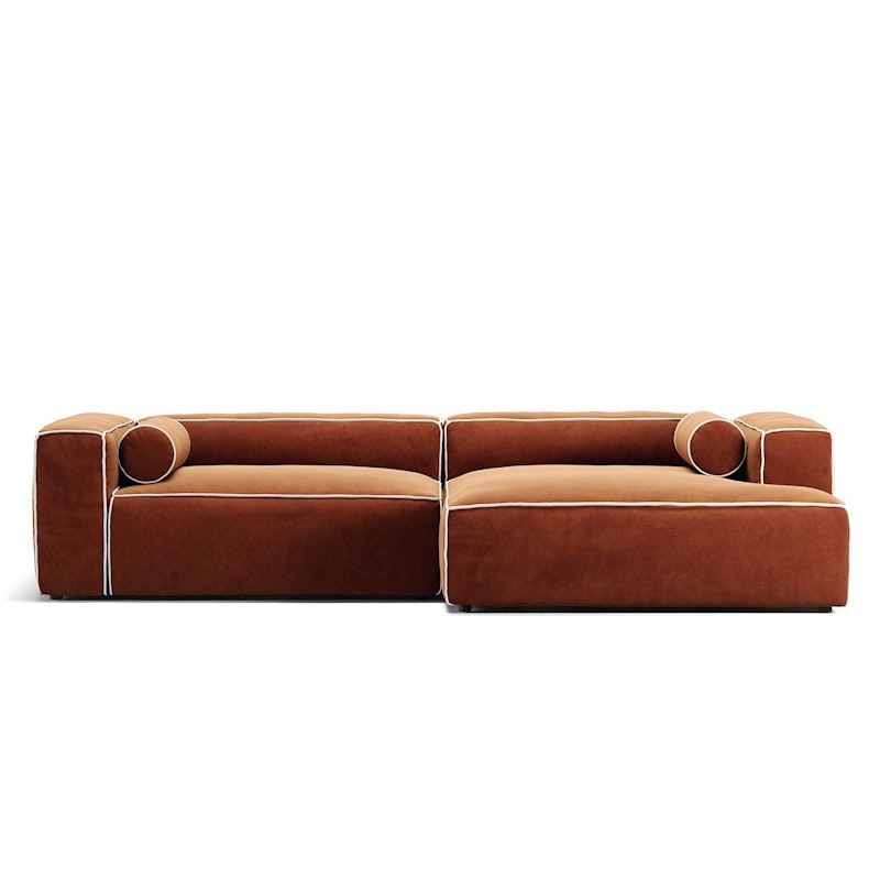 Grand Hue 3-Sitzer-Sofa Sonnenliege Rechts, Copper Glow / Moon White