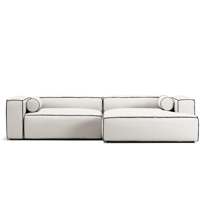 Grand Hue 3-Sitzer-Sofa Sonnenliege Rechts, Steam White / Mine Graphite