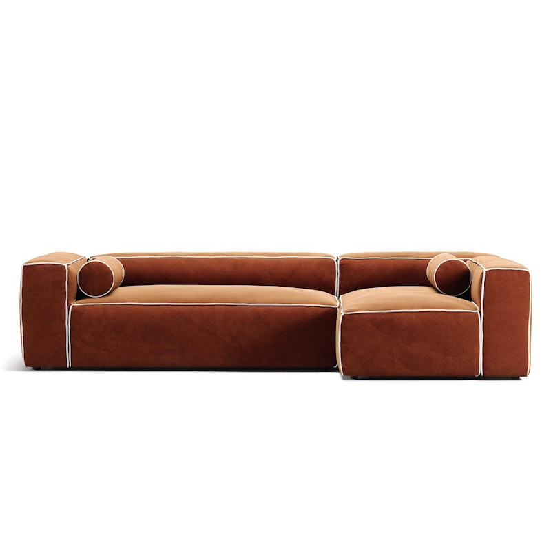Grand Hue 4-Sitzer-Sofa Liege Rechts, Copper Glow / Moon White
