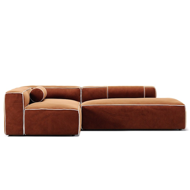 Grand Hue Loungesofa 3-Sitzer Offener Abschluss Rechts, Copper Glow / Moon White