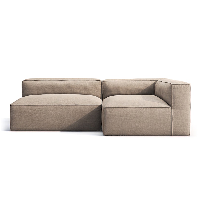 Grand Im Freien Nutzbar Loungesofa 2-Sitzer Rechts, Heather Grey