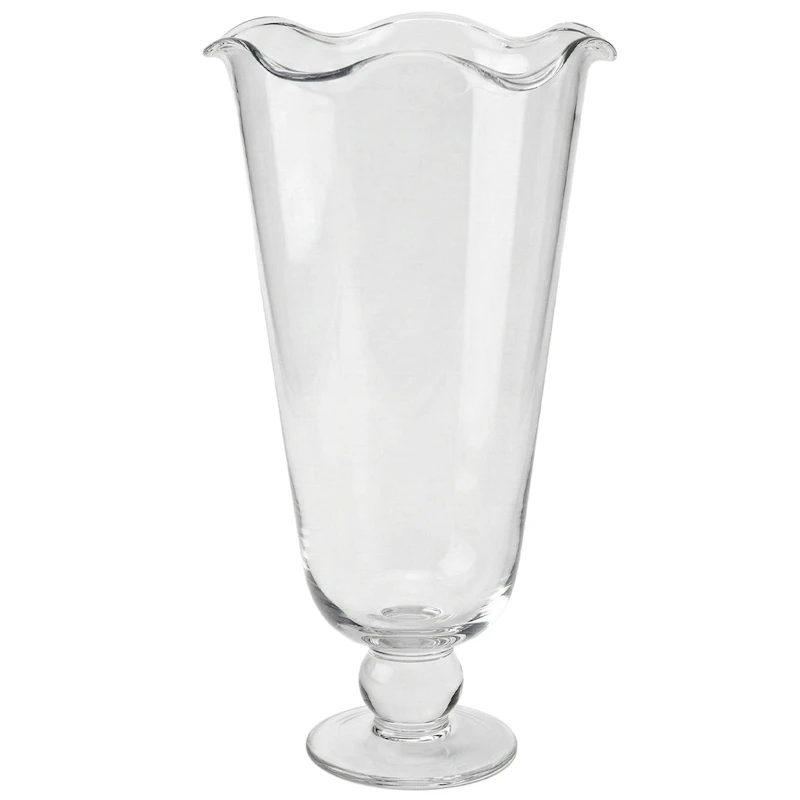 Karla Vase Wellig Transparent, 34 cm