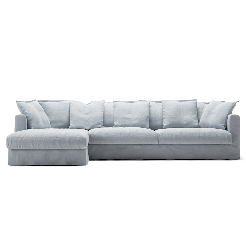 Le Grand Air 3-Sitzer-Sofa Leinen Liege Links, Nordic Sky