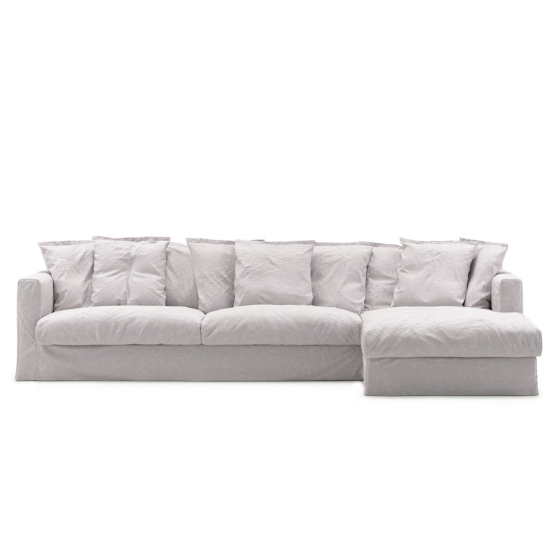 Le Grand Air 3-Sitzer-Sofa Leinen Liege Rechts, Misty Grey