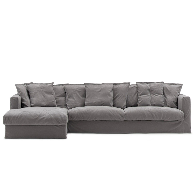 Bezug Für Le Grand Air 3-Sitzer-Sofa Baumwolle Divan Links, Grau