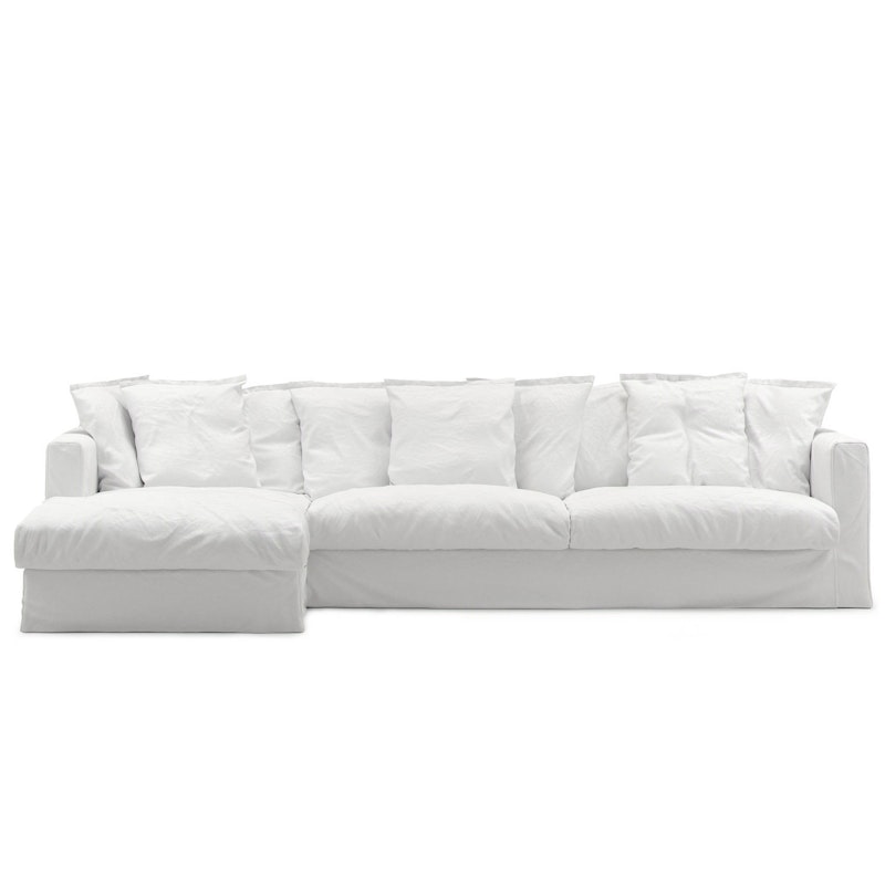 Bezug Für Le Grand Air 3-Sitzer-Sofa Baumwolle Divan Links, Weiß