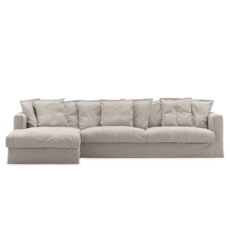 Le Grand Air 3-Sitzer-Sofa Leinen Liege Links, Future Grey