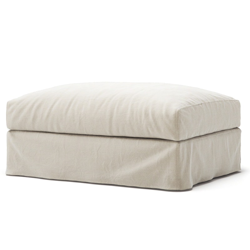 Le Grand Air Fußhocker Leinen, Creamy White