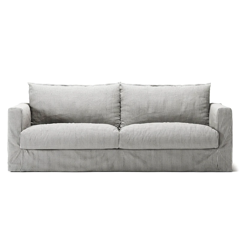 Le grand Air Nou 3-Sitzer-Sofa Leinen, Ash Stripe