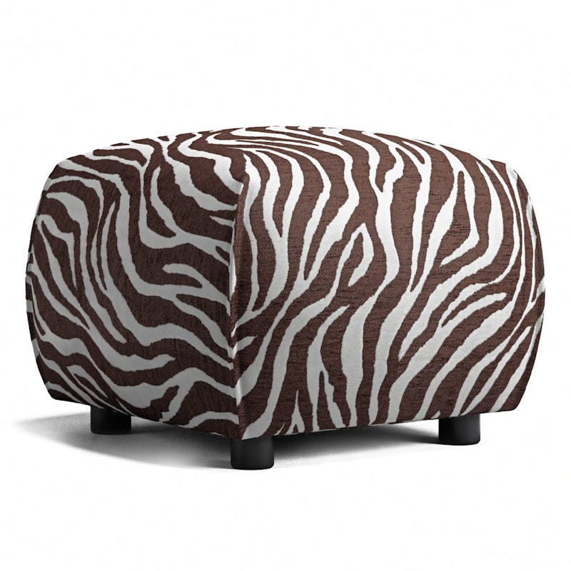 Le Petite Puff Zebra, Braun / Weiß