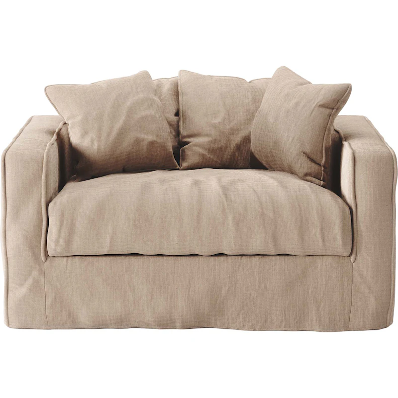 Bezug Zum Loom Love Seat Linne, Beige